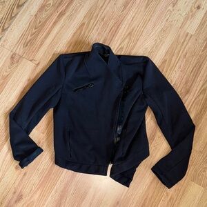 Armani Exchange Asymmetrical Motto Jacket Black Size XS